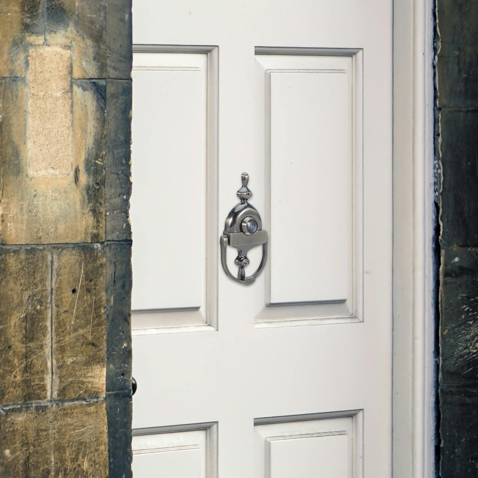 Home Security Ring - Zinc Alloy Vintage Door Knocker Peephole