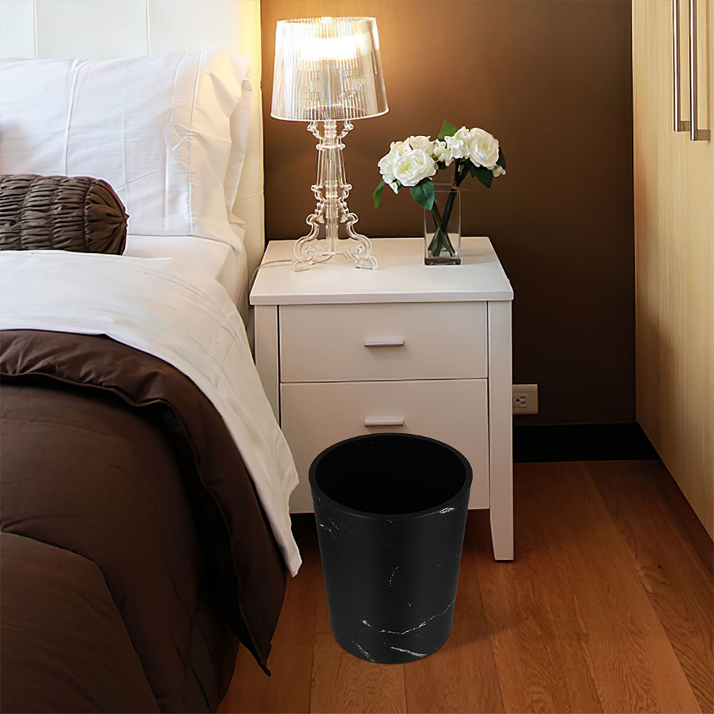 Home Security Ring - Large Capacity Marble Pattern Waste Bin