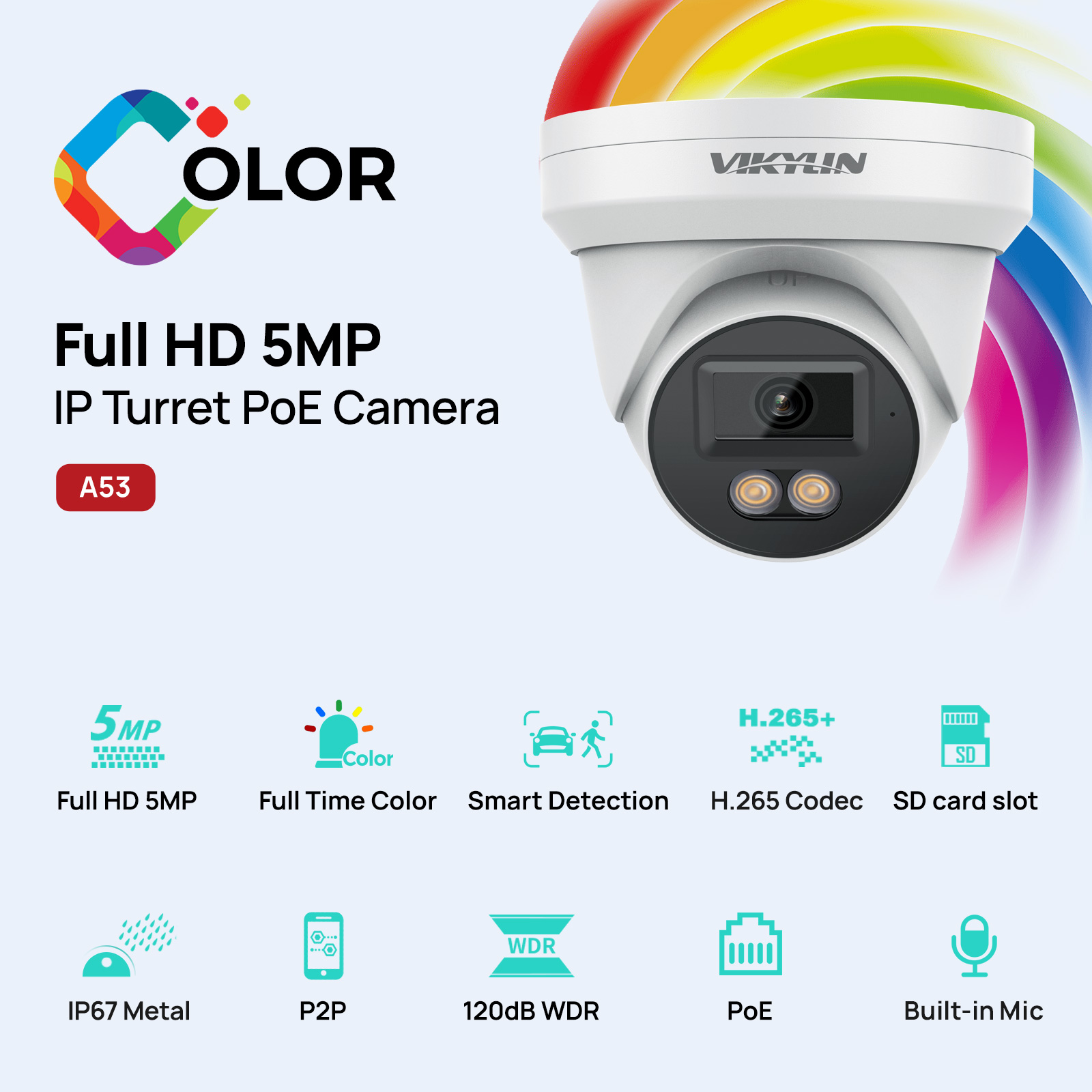 Home Security Images - VIKYLIN 5MP IP Security Camera with