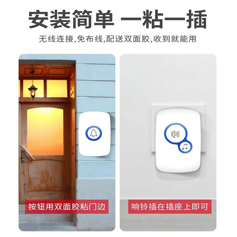 Home Security Ring - 32Ringtone Wireless Alarm Guest Welcome Chime