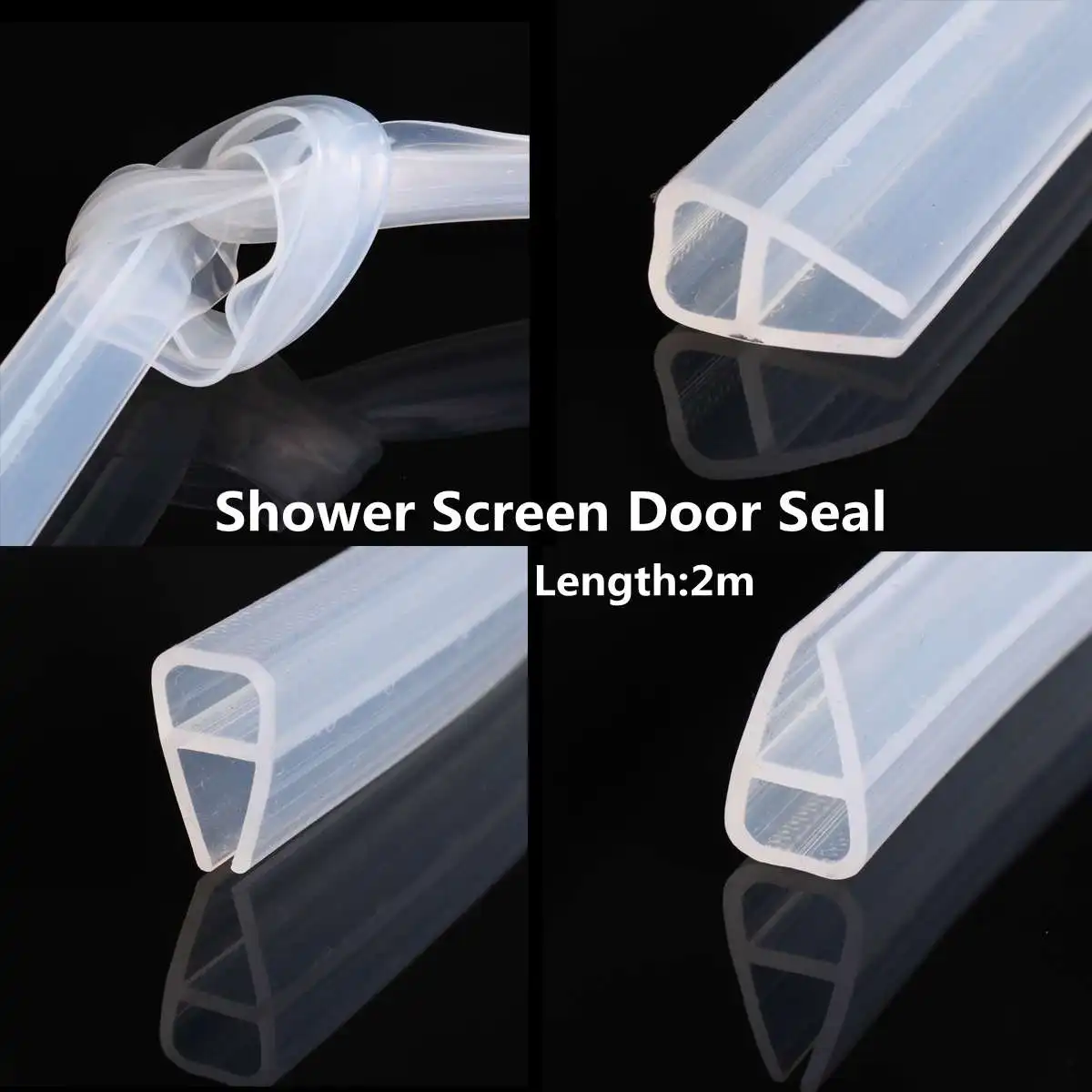 Home Security Front Door - Silicone Shower Screen Seal Sliding Strip