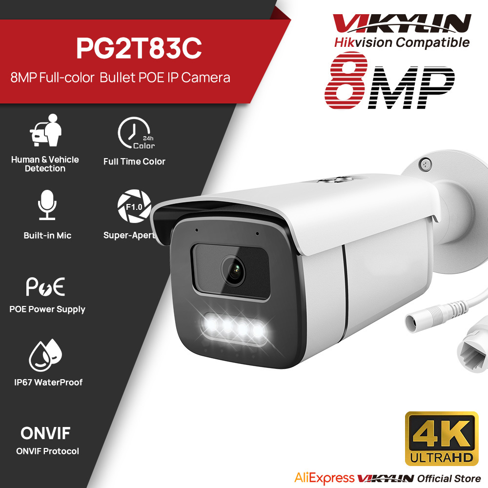 Home Security Options - Vikylin 8MP Full Color Night Vision