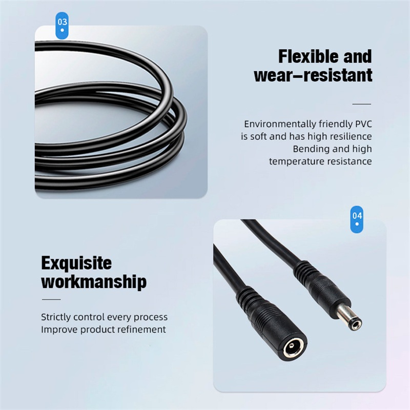 5.5 x 2.1mm 1 Female to 2 4 8  - Home Security La recension och pris