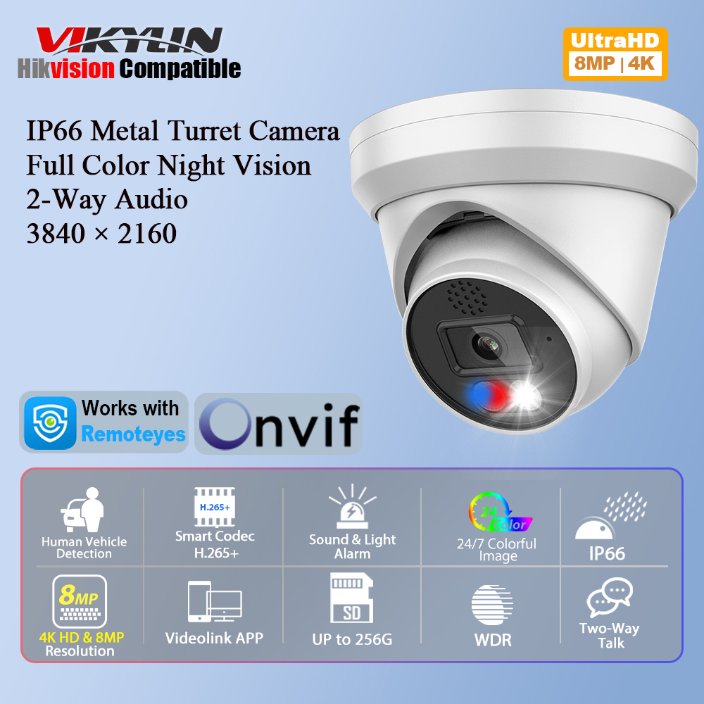 Vikylin 4K 8MP Alarm Full Colo - Home Security Images recension och pris