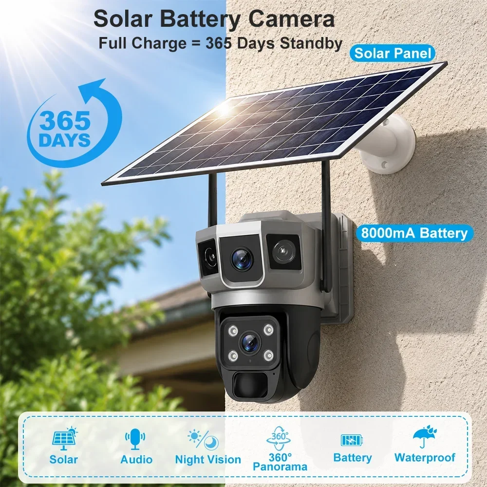 V380 4K 3 Screens 4G Camera So - Home Security La recension och pris