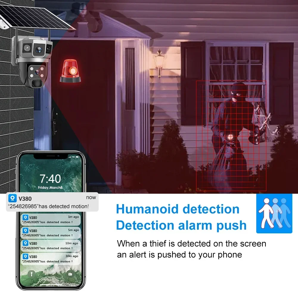 V380 4K 3 Screens 4G Camera So - Home Security La recension och pris