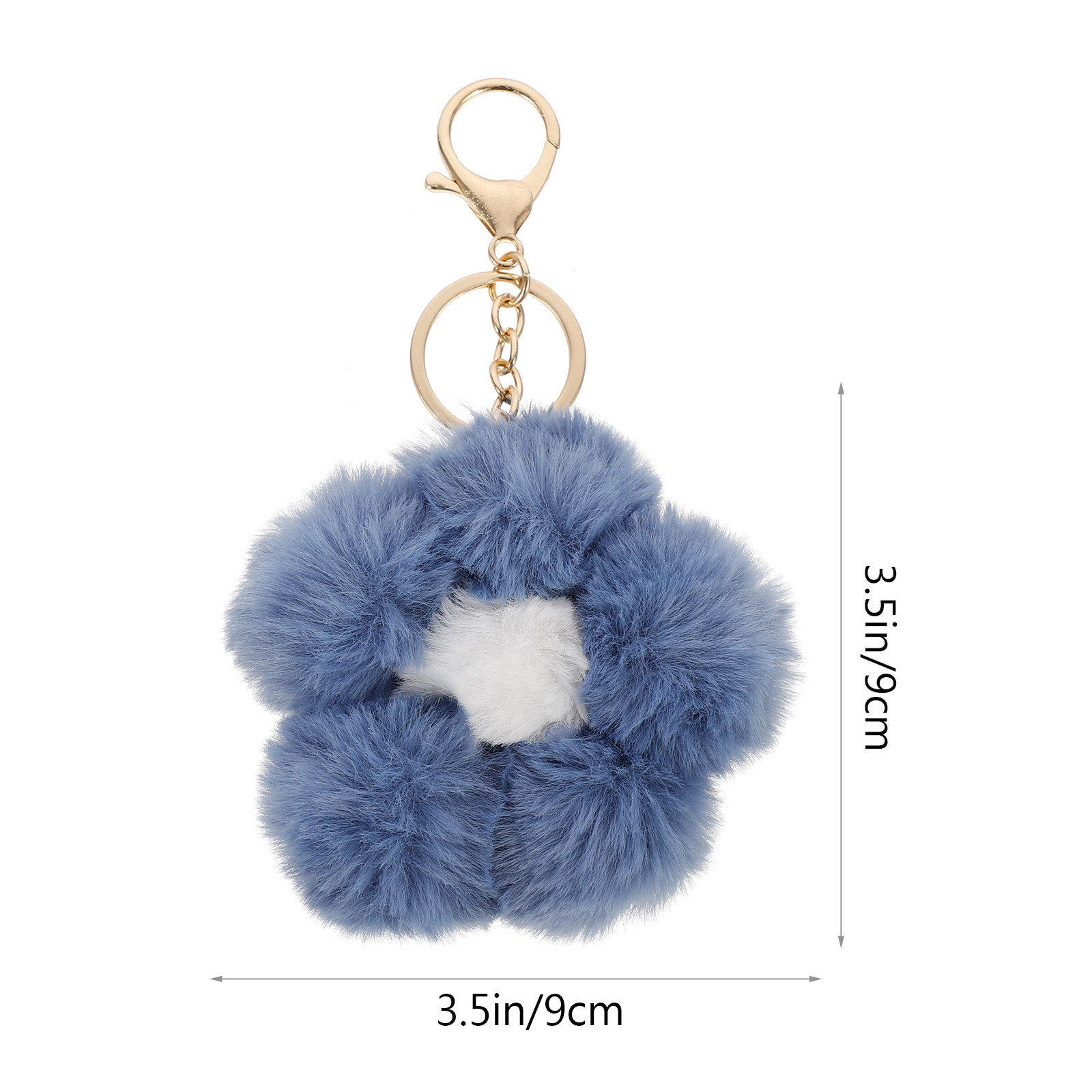 Pompom Flower Key Chain Bag Pe - Home Security Ring recension och pris