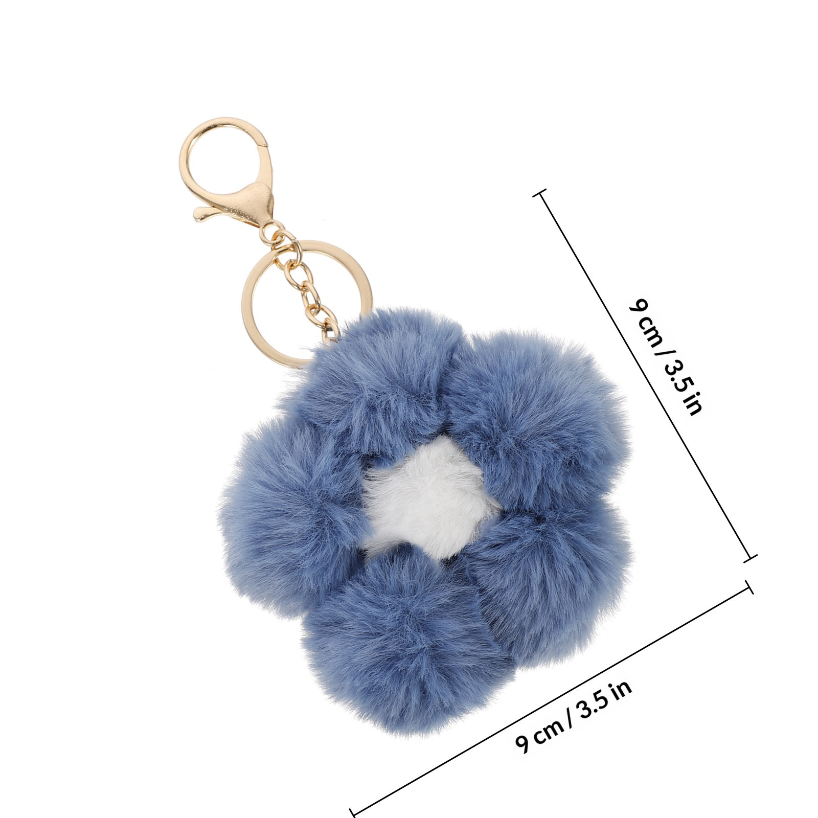 Pompom Flower Key Chain Bag Pe - Home Security Ring recension och pris