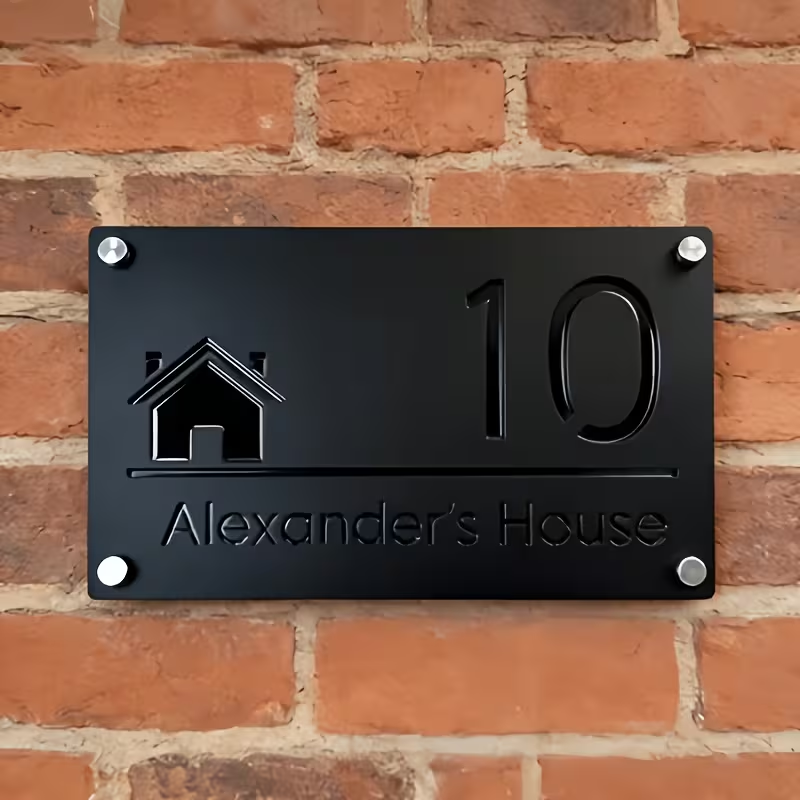 Custom Laser Cut House Number  - Home Security Laser recension och pris