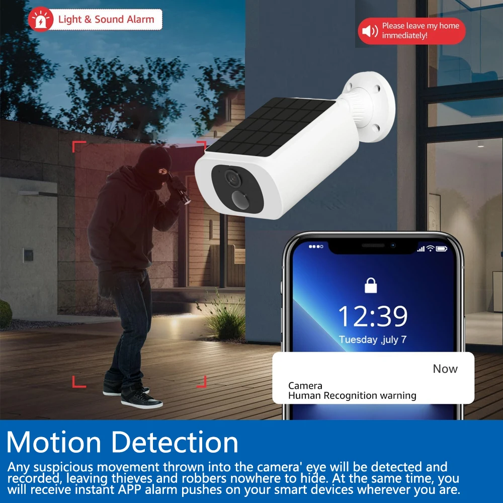 Tuya 5MP Solar Security Camera - Home Security Front Door recension och pris